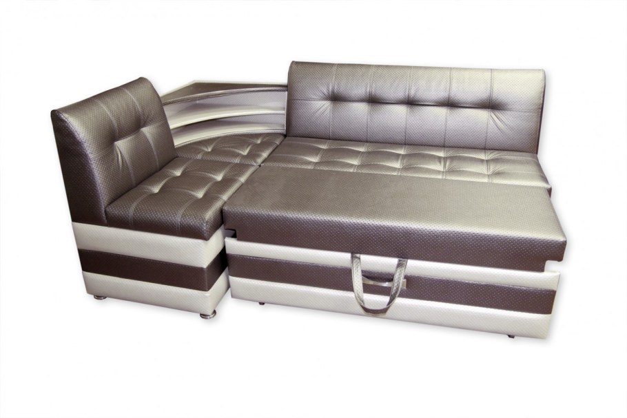 Диван угловой раскладной с полкой