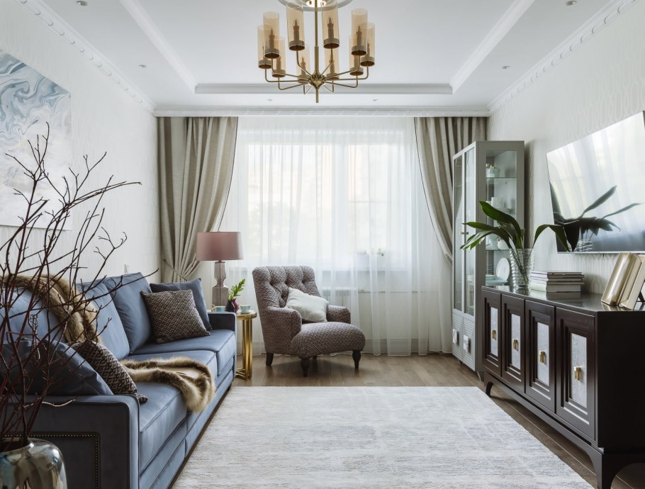 Гостиная Неоклассика 17 кв м