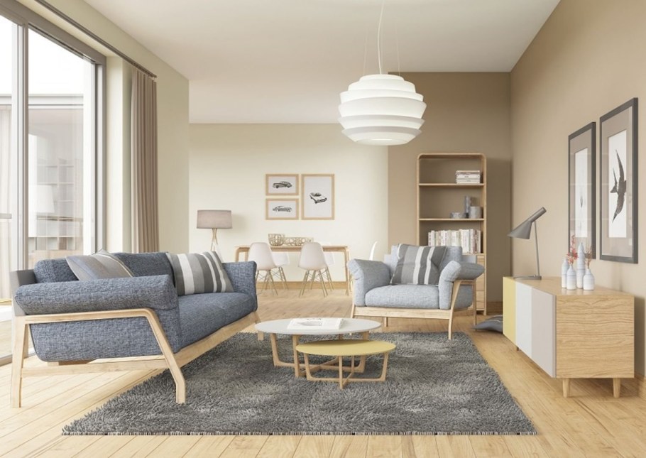 Нюдовые тона в интерьере