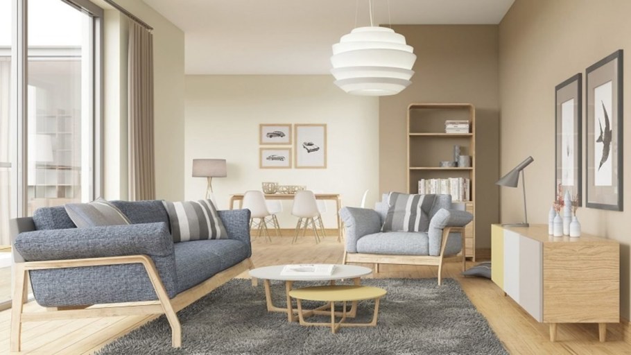 Кремовый цвет в интерьере