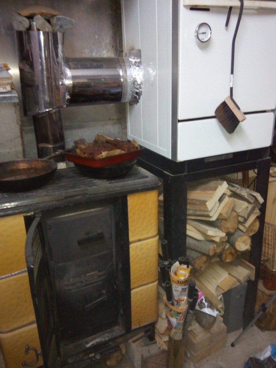 Мини коптилка в гараже