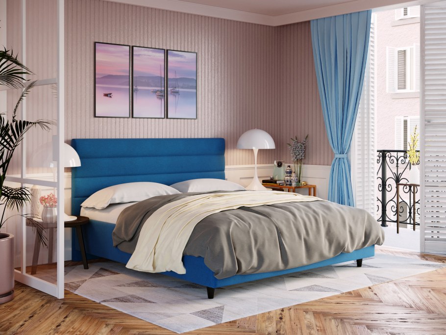Кровать Франческа 160 синяя
