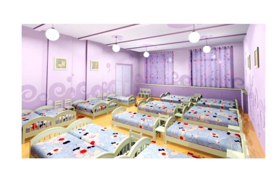 Спальная комната в детском саду