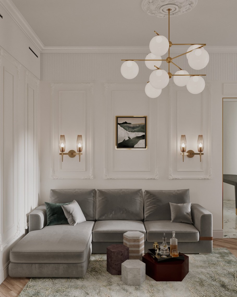 Модные люстры для гостиной