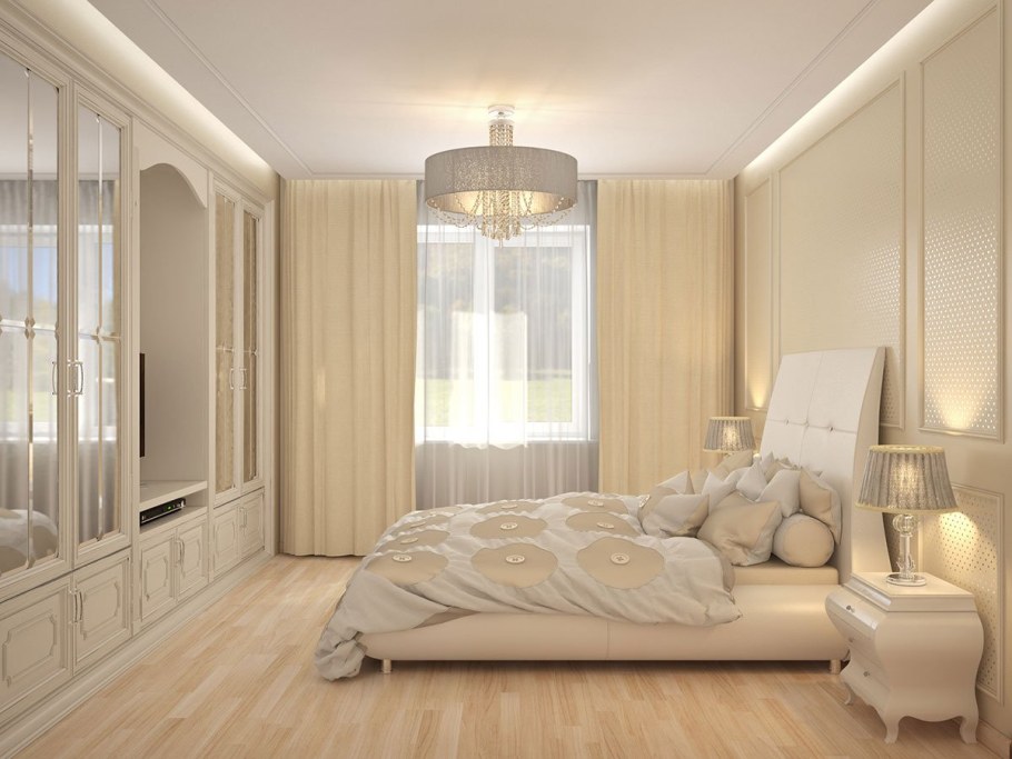 Бежевая спальня