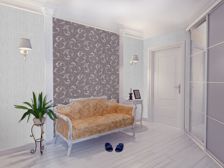 Обои из Леруа Мерлен в интерьере