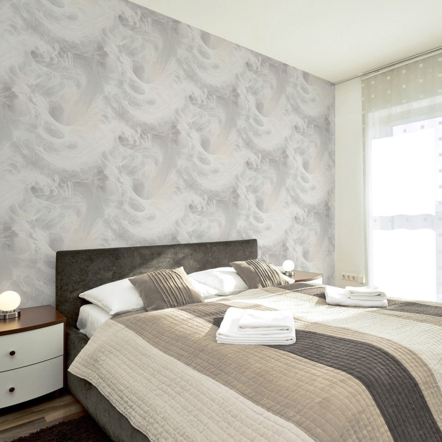 Обои на флизелиновой основе дым 1.06х10.05 м цвет серый 4034-5