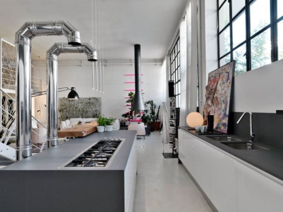 Вентиляционные трубы в интерьере