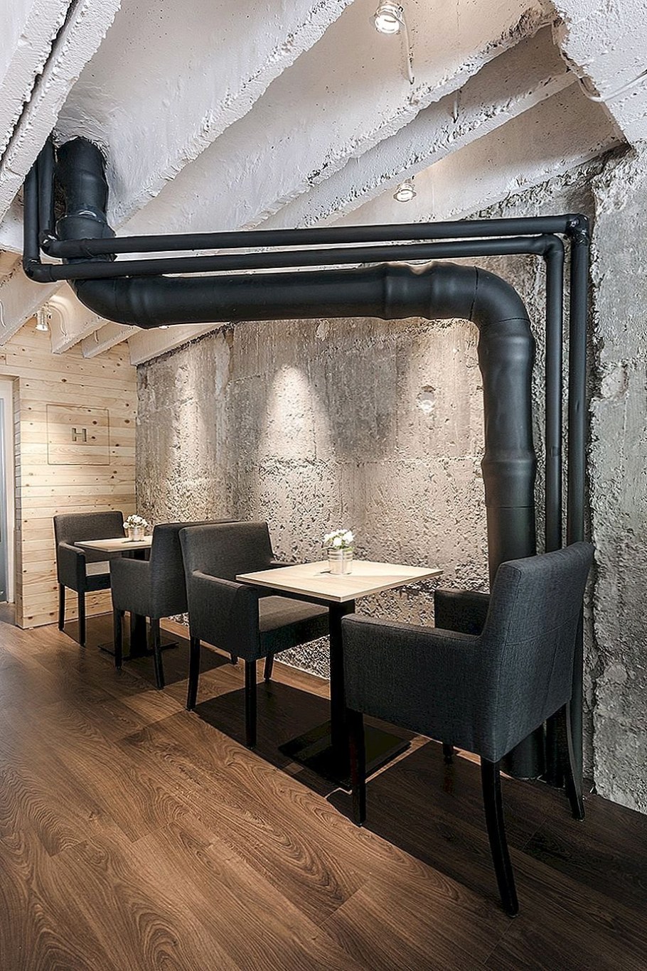 Вентиляционные трубы в интерьере