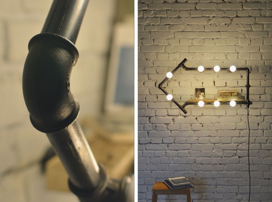 Трубы в интерьере лофт