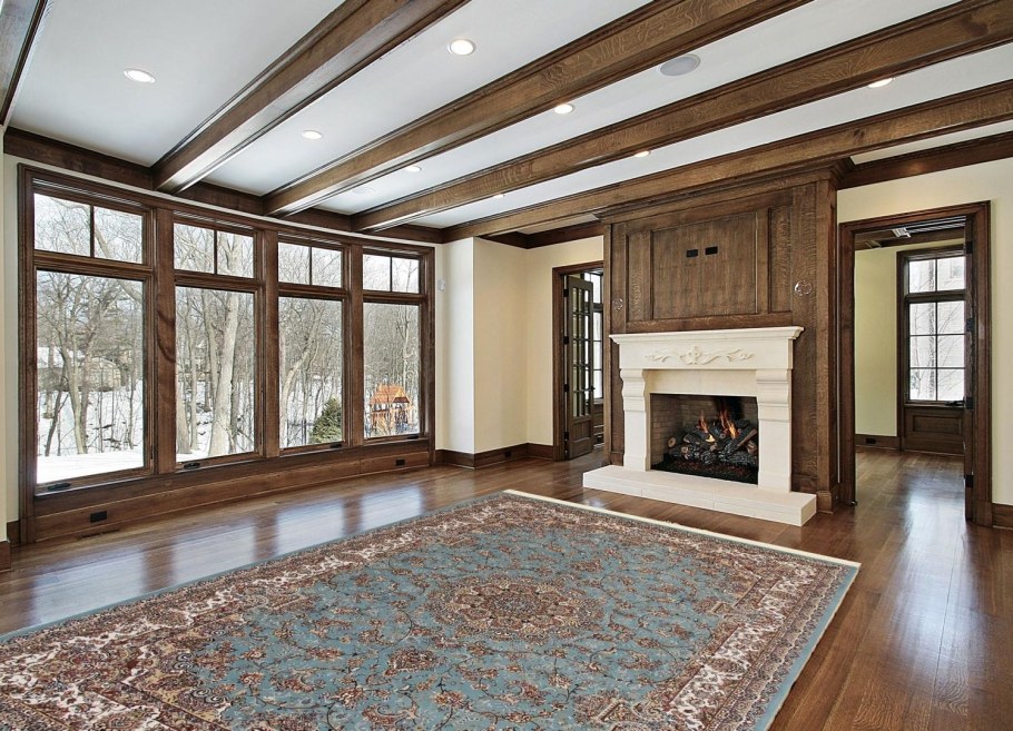 Деревянные балки в интерьере