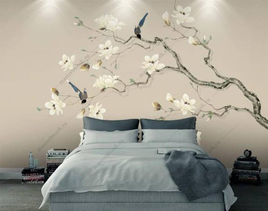 Шинуазри на ветках магнолий