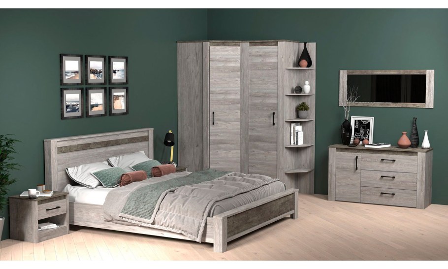 Спальня Гарда дуб Галифакс табак
