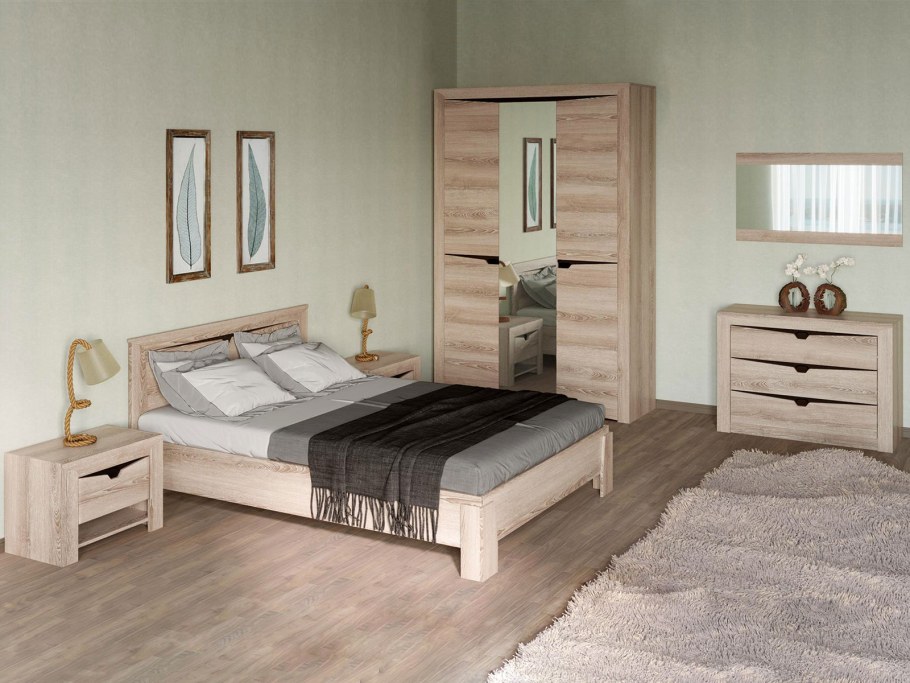 Тумба прикроватная СБК Гарда ясень Таормино