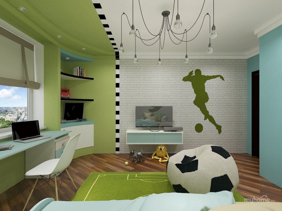 Комната для мальчика футбольная тематика