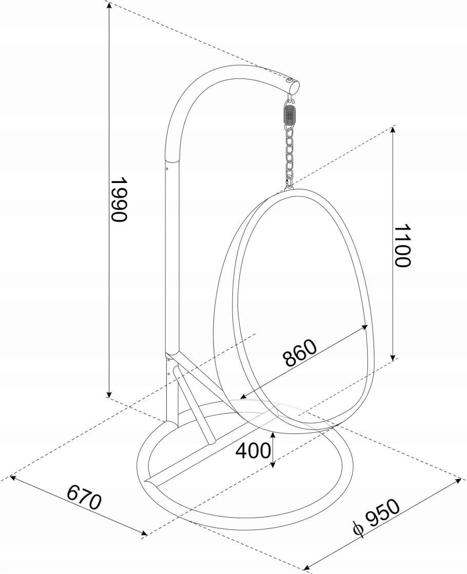 Подвесное кресло садовое(103*200общий размер, кресло 115*107*69)