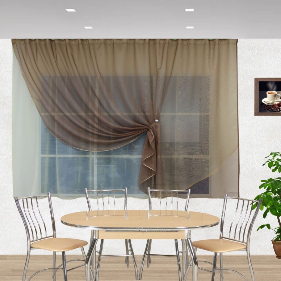 Шторы на кухню в современном