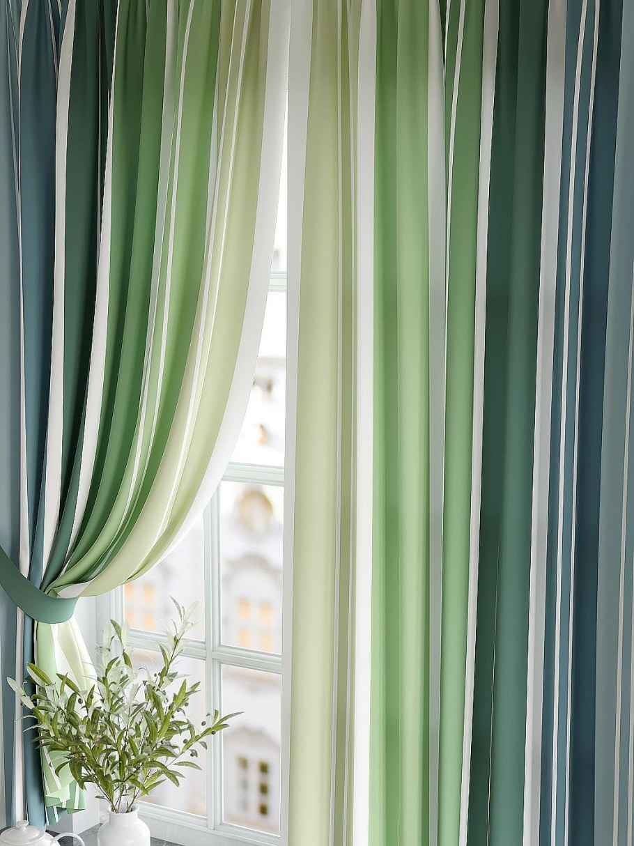 Шторы ТОМДОМ мятные