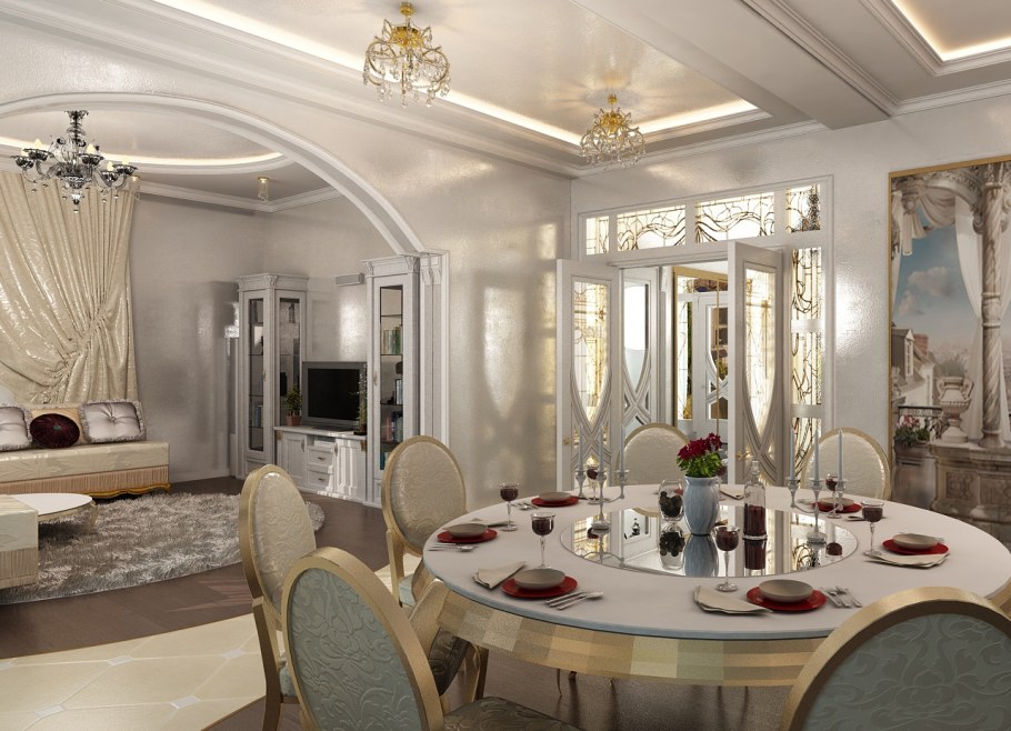 Красивый интерьер столовой