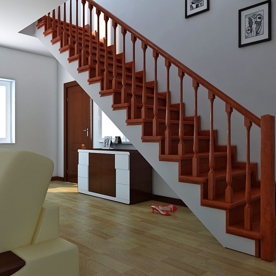 Лестница Элегант поворотная 90 градусов