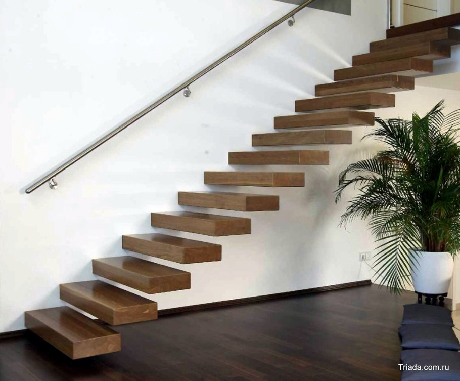 Одномаршевая лестница на 2 этаж