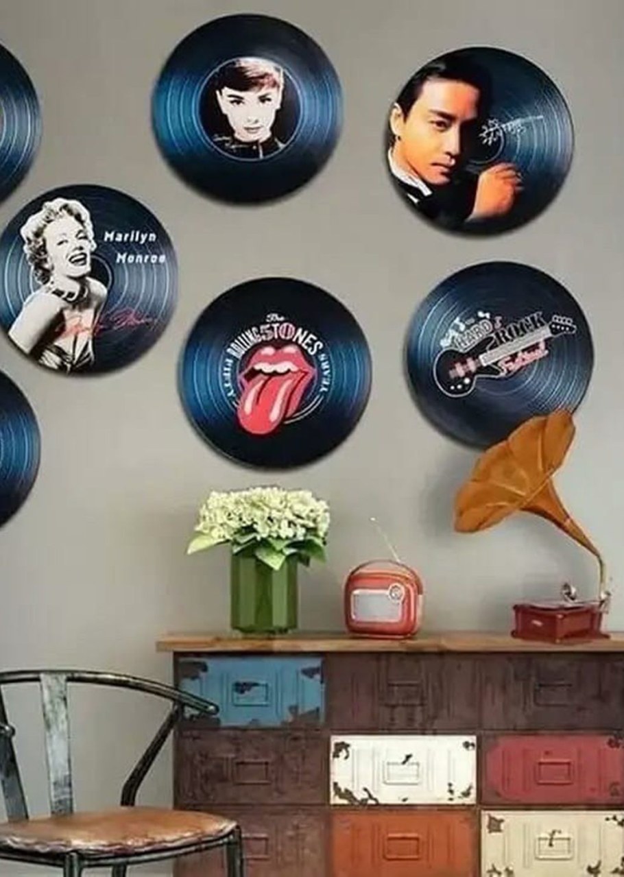Декор виниловыми пластинками