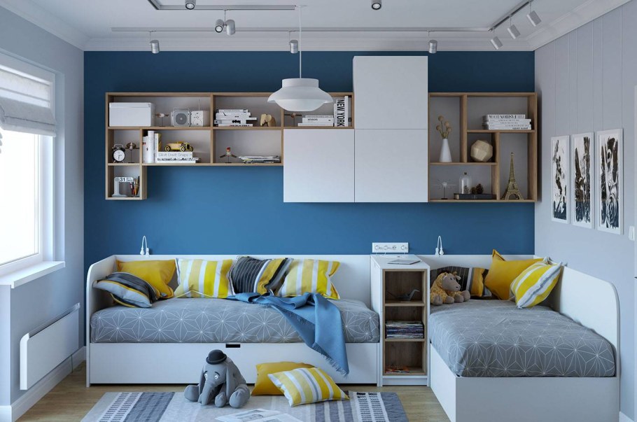 Интерьер комнаты для двух мальчиков 12 кв м