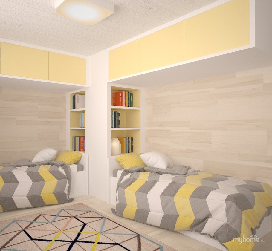 Детская комната для двоих разнополых детей 20 кв м