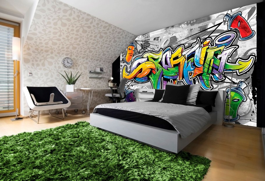 Граффити в комнате подростка