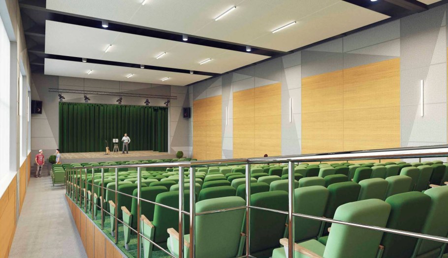 Актовый зал школа 1360 Краснобогатырская