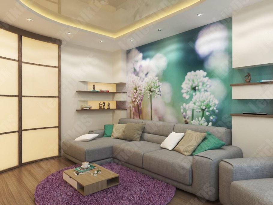 Фотообои интерьер в гостиной