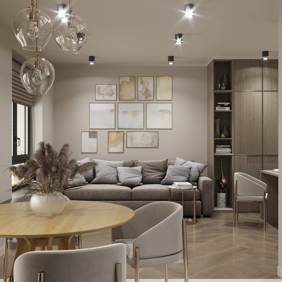 Красивые кухни гостиные