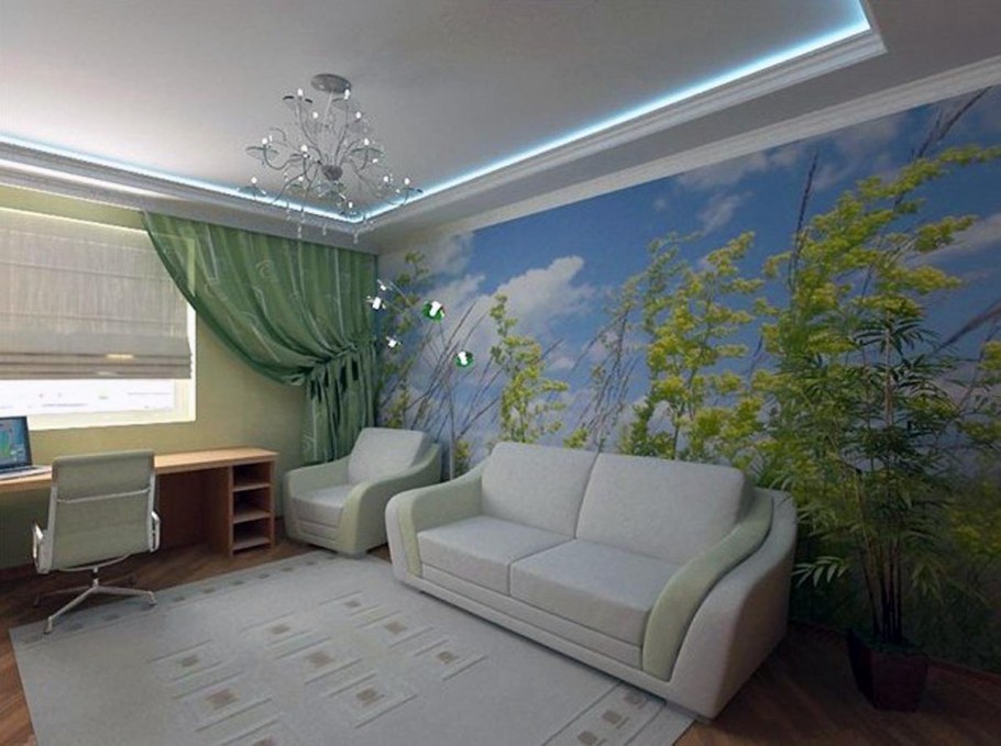 Фотообои для гостиной комнаты