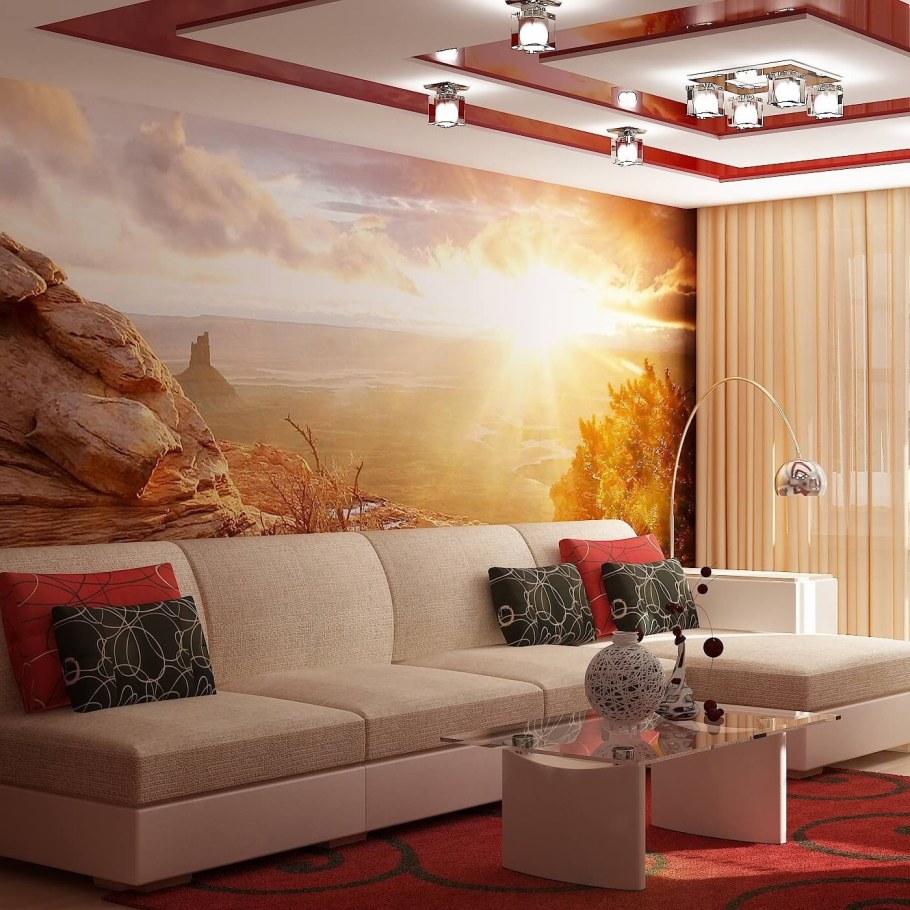 Гостиная с фотообоями