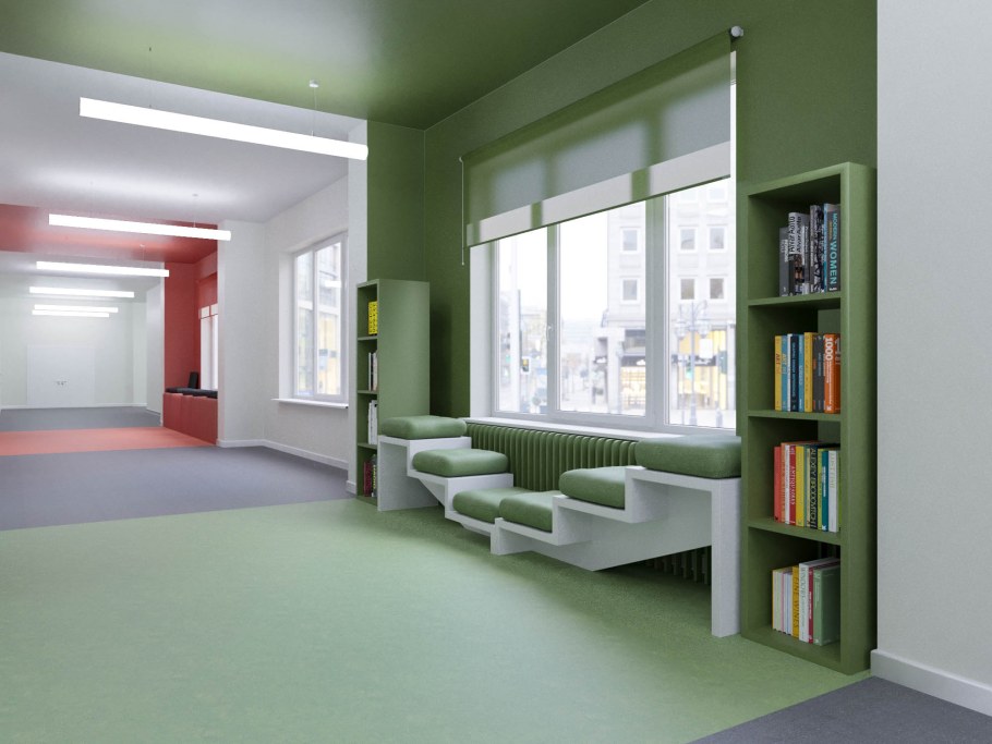 Интерьер рекреации школы