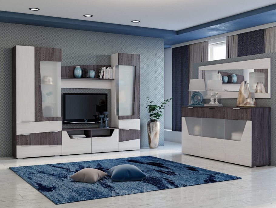 Гостиная в цвете ясень Анкор светлый