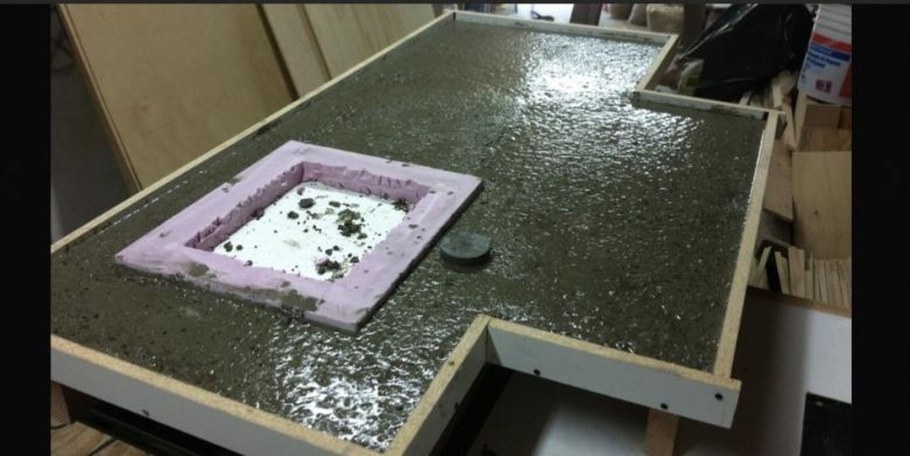 Столешница для столика из бетона