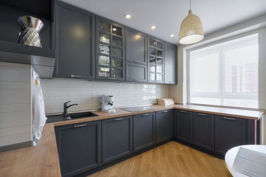 Кухня икеа графит