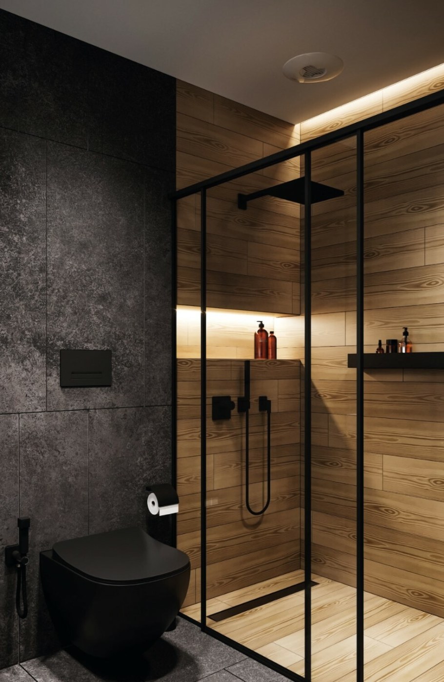 Ванная комната с душевой стильная