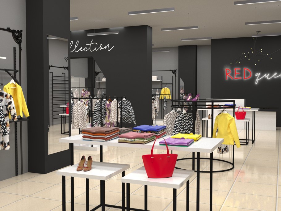 Дизайн магазина женской одежды