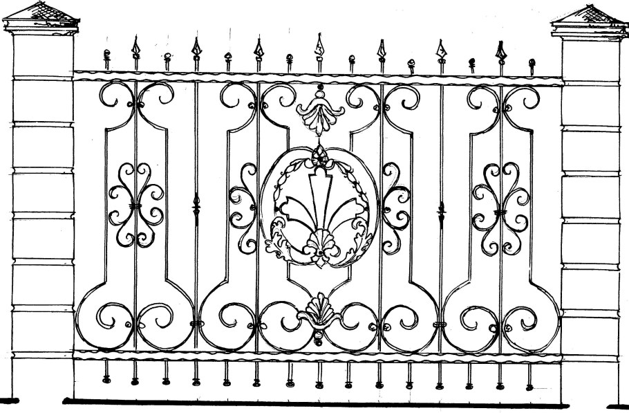 Ажурные ограды эскизы