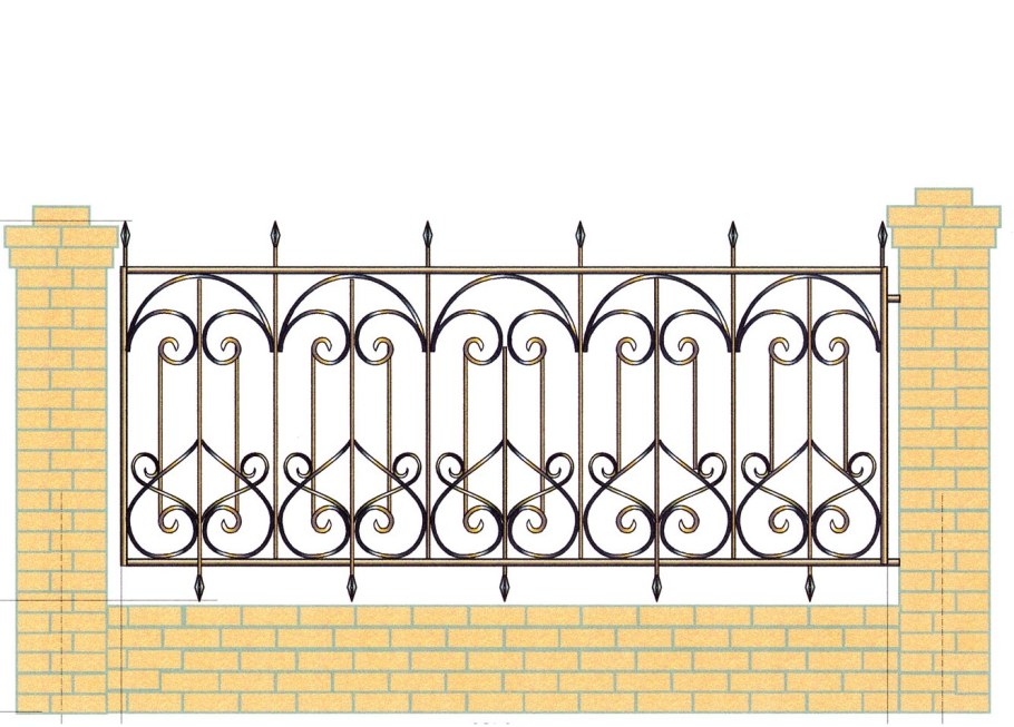 Ограждение спереди с пустым фоном