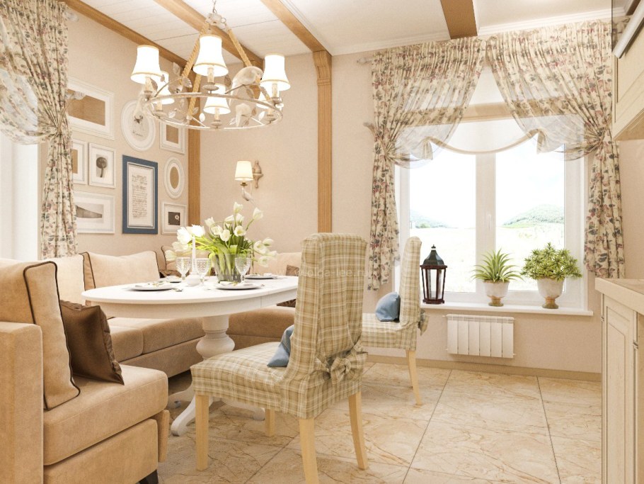 Прованс гостиная столовая
