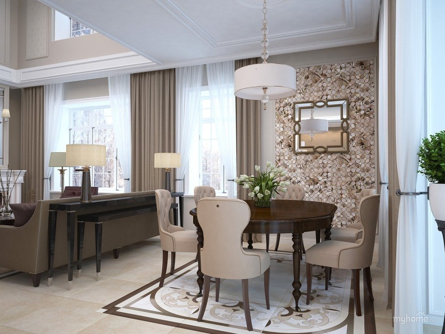 Гостиная с обеденной зоной