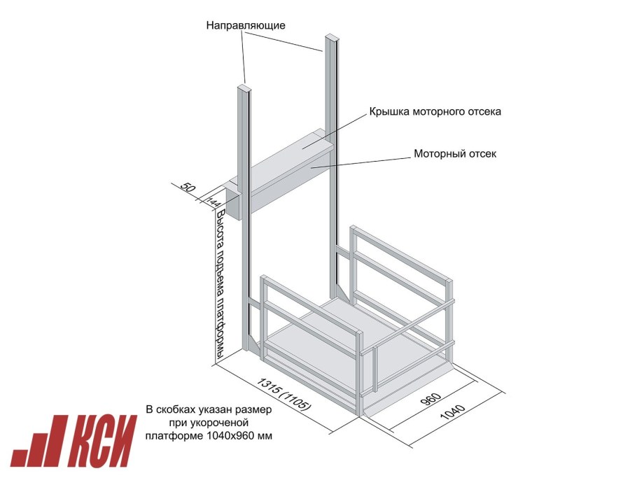 Вертикальный подъемник для инвалидов Размеры