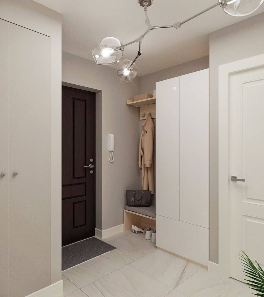 Прихожая в светлых тонах