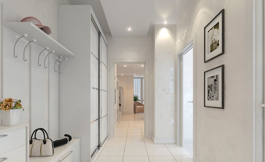 Интерьер узкой прихожей