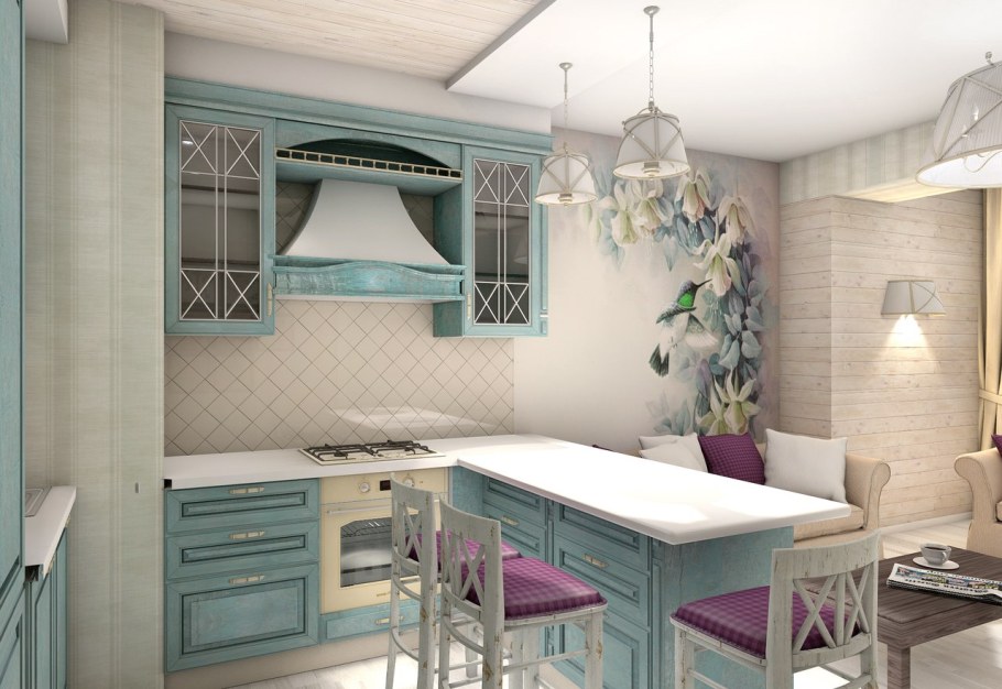 Дизайнерская кухня в стиле Прованс