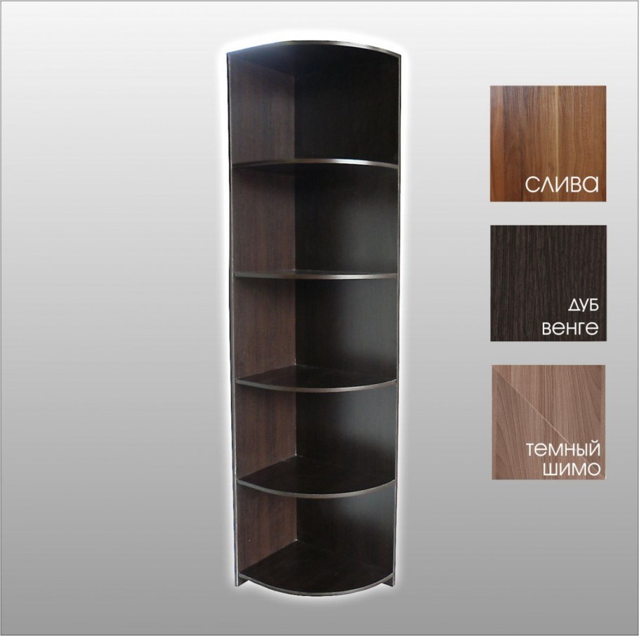 Угловая полка цвета венге