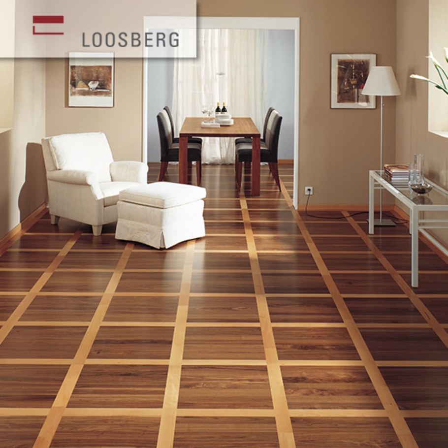 Паркет квадратами в интерьере